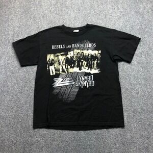 ZZ Top Lynyrd Skynyrd Rebels and Bandoleros 2011 Tour T-Shirt Mens Large Black